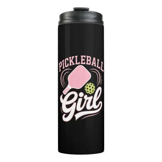 Pickleball Meisje Speler Thermosbeker (Voorkant)