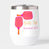 Pickleball Meisjes Trip Roze Sinaasappel Custom (Voorkant)