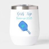 Pickleball Meisjes Trip Wijn Tumbler Custom (Voorkant)