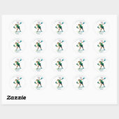 Pickleball | Meisjesuitje Ronde Sticker (Vel)