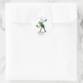 Pickleball | Meisjesuitje Ronde Sticker (Tas)