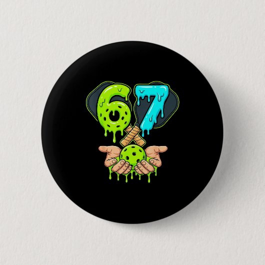 Pickleball meme dink hard blijf uit de keuken ronde button 5,7 cm (Voorkant)