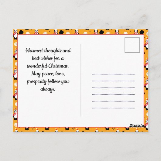 🐧 Pickleball Merry 🎁 Briefkaart (Achterkant)