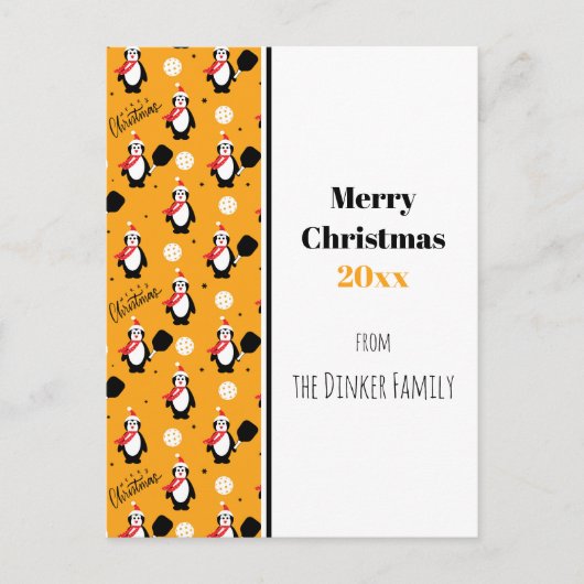 🐧 Pickleball Merry 🎁 Briefkaart (Voorkant)