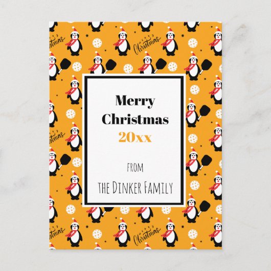 🐧 Pickleball Merry 🎁 Briefkaart (Voorkant)