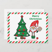 Pickleball Merry-Briefkaart voor kerstcoach Briefkaart (Voorkant / Achterkant)