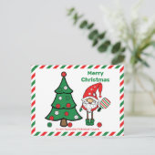 Pickleball Merry-Briefkaart voor kerstcoach Briefkaart (Staand voorkant)