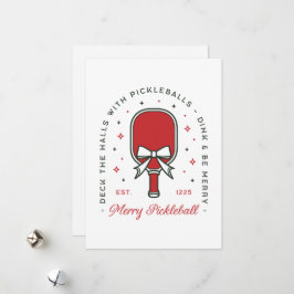 Pickleball merry Christmas funny puns aesthetic Feestdagenkaart