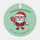 Pickleball Merry Christmas metal Ornament (Voorkant)