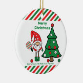 Pickleball Merry kerst Keramisch Ornament (Rechts)