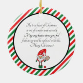 Pickleball Merry kerst Keramisch Ornament (Achterkant)