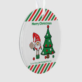 Pickleball Merry kerst Ornament (voorkant)