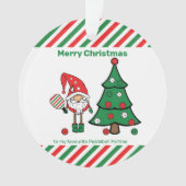 Pickleball Merry kerst Ornament (voorkant)