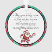 Pickleball Merry kerst Ornament (achterkant)