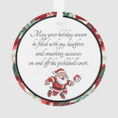 Pickleball Merry kerst Ornament (achterkant)