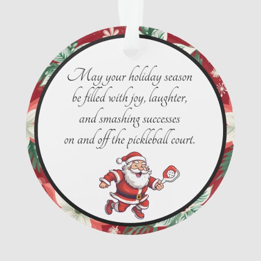Pickleball Merry kerst Ornament (achterkant)