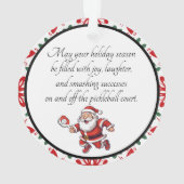 Pickleball Merry kerst Ornament (achterkant)