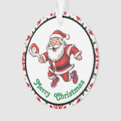 Pickleball Merry kerst Ornament (voorkant)