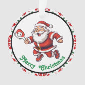 Pickleball Merry kerst Ornament (voorkant)