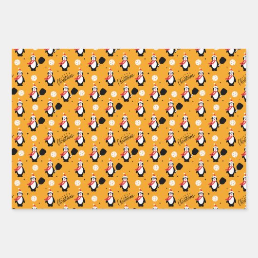  Pickleball 🎄 Merry-kerstaking  Inpakpapier Vel (Voorkant 2)