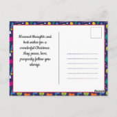 Pickleball 🎄 Merry Kerstmis, aangepaste tekst Briefkaart (Achterkant)