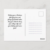 Pickleball 🎄 Merry Kerstmis, aangepaste tekst Briefkaart (Achterkant)