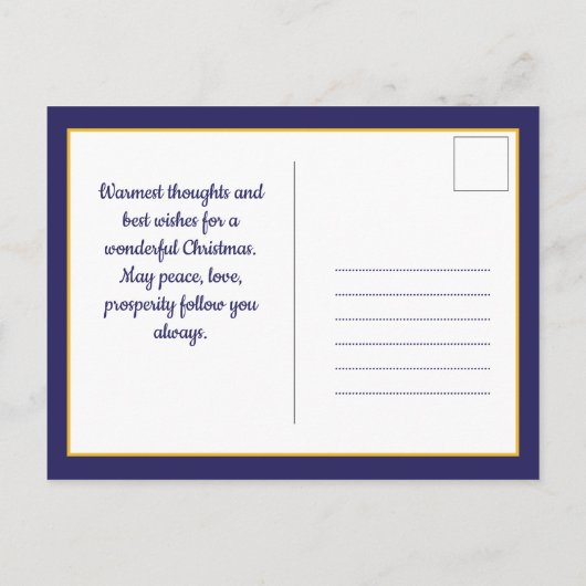 Pickleball 🎄 Merry Kerstmis, aangepaste tekst Briefkaart (Achterkant)