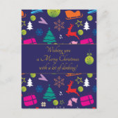 Pickleball 🎄 Merry Kerstmis, aangepaste tekst Briefkaart (Voorkant)