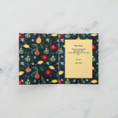 Pickleball 🎄 Merry Kerstmis, aangepaste tekst Feestdagen Kaart (Binnen)