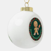 Pickleball 🎄 Merry Kerstmis, aangepaste tekst Keramische Bal Ornament (Links)