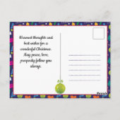 Pickleball 🎄 Merry Kerstmis, aangepaste tekst Pos Briefkaart (Achterkant)