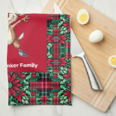 Pickleball 🎄 Merry Kerstmis, aangepaste tekst Theedoek (Quarter Fold)