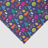  Pickleball 🎄 Merry Kerstmis - blauw van de marin Tissuepapier (Detail)