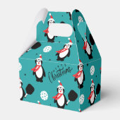 🐧 Pickleball Merry Kerstmis 🎁 Favor Box Bedankdoosjes (Achterkant)