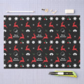 Pickleball Merry Kerstmis 🎄 zwarte vlokken Tissuepapier (Craft)