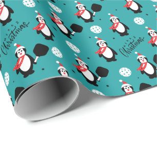 🐧 Pickleball Merry 🎁 Wrapping Paper Cadeaupapier