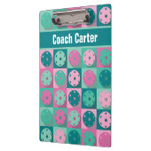 Pickleball met aangepaste tekst [voor/achter] klembord (Links)