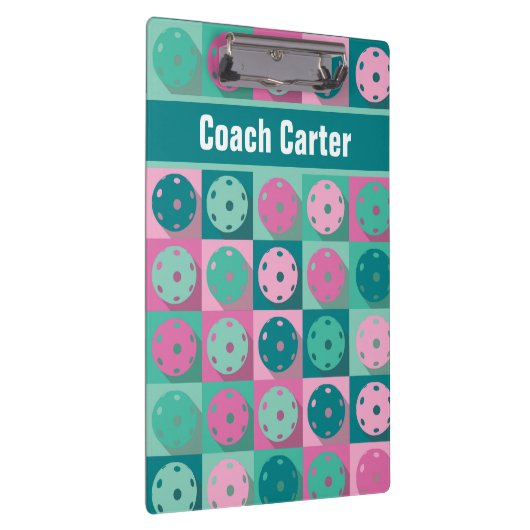 Pickleball met aangepaste tekst [voor/achter] klembord (Rechts)