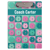 Pickleball met aangepaste tekst [voor/achter] klembord (Voorkant)