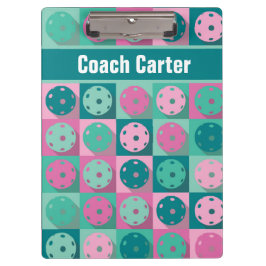 Pickleball met aangepaste tekst [voor/achter] klembord