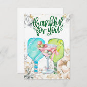 Pickleball met bloemen bedankkaart (Voorkant / Achterkant)