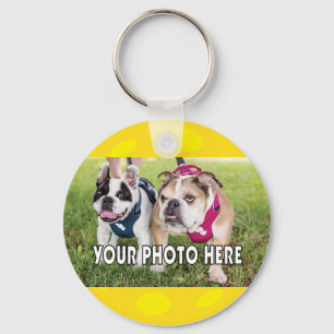 Pickleball met foto's sleutelhanger