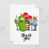 Pickleball met grappige bloemen bedankkaart (Voorkant / Achterkant)
