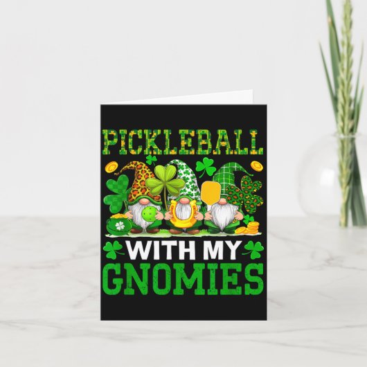 Pickleball met kaboutertjes st. patrick's day spel kaart (Voorkant)