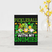 Pickleball met kaboutertjes st. patrick's day spel kaart (Gele Bloem)