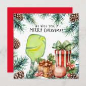 Pickleball met kerst Lijst Feestdagenkaart (Voorkant / Achterkant)