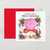 Pickleball met kerst Lijst Feestdagenkaart (Voorkant / Achterkant)