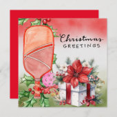 Pickleball met kerst Lijst Feestdagenkaart (Voorkant / Achterkant)