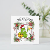 Pickleball met kerst Lijst Feestdagenkaart (Staand voorkant)