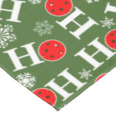 Pickleball met kerstbal Red Green Snowflakes Ho Ho Tafelkleed (Gekanteld)